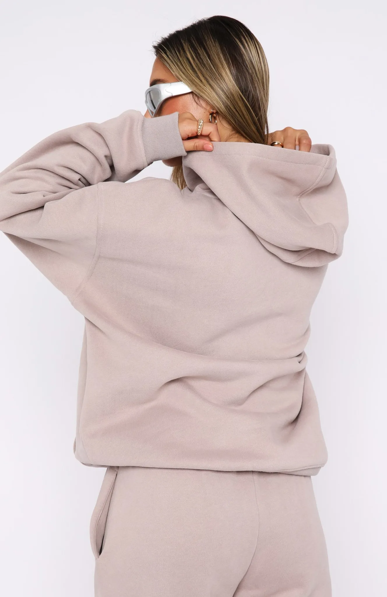 Jackets & Blazers | White Fox Boutique Leisure Club Oversized Hoodie Taupe brown