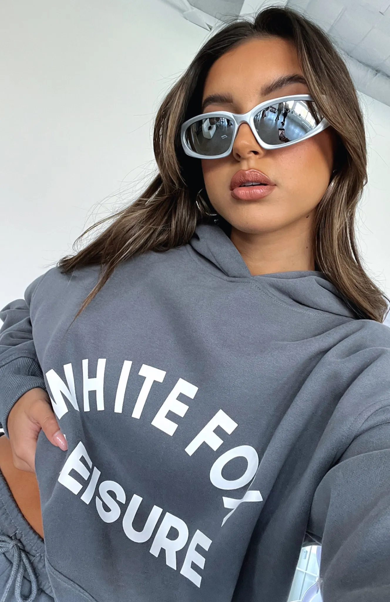 Jackets & Blazers | White Fox Boutique Leisure Club Oversized Hoodie Charcoal grey