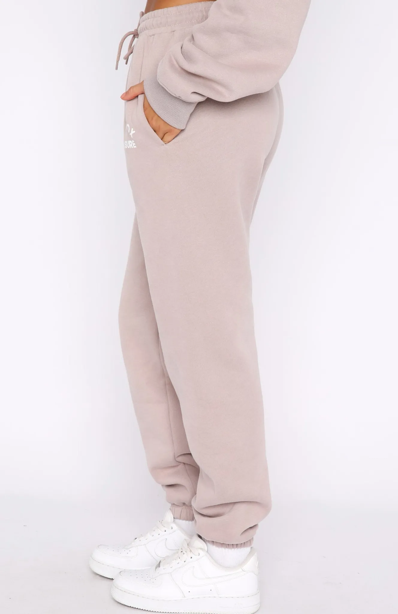 Sweatpants | White Fox Boutique Leisure Club Sweatpants Taupe brown