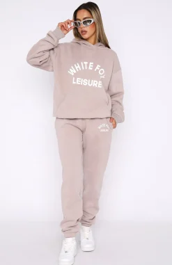 Sweatpants | White Fox Boutique Leisure Club Sweatpants Taupe brown