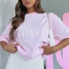 Shirts & Blouses | White Fox Boutique Leisure Series Oversized Tee Posy pink