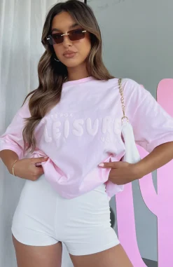 Shirts & Blouses | White Fox Boutique Leisure Series Oversized Tee Posy pink
