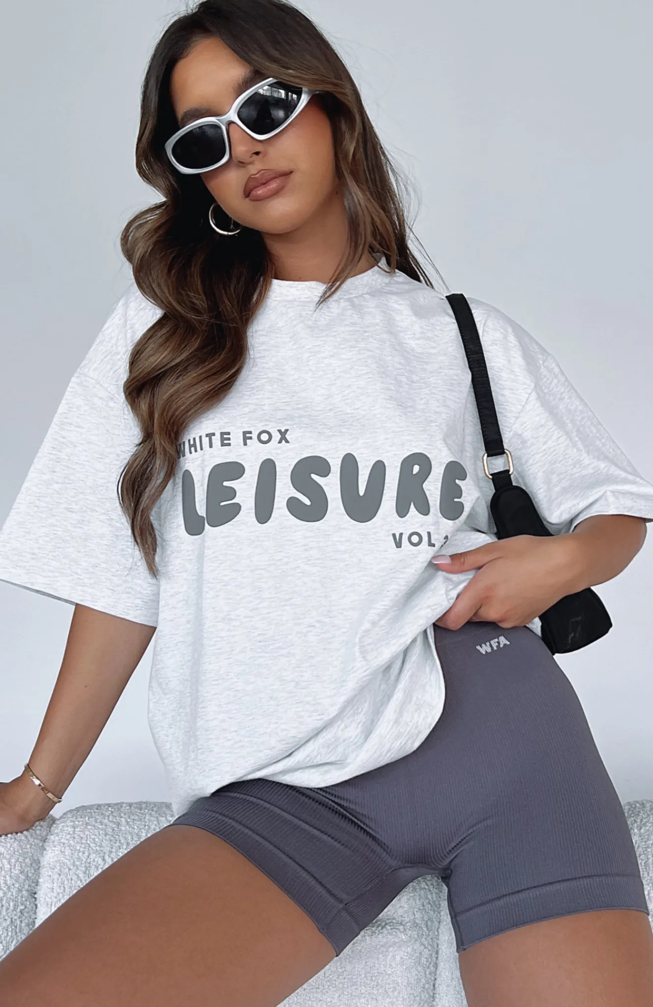 Shirts & Blouses | White Fox Boutique Leisure Series Oversized Tee Glacier grey