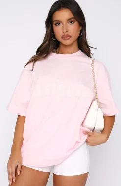 Shirts & Blouses | White Fox Boutique Leisure Series Oversized Tee Posy pink
