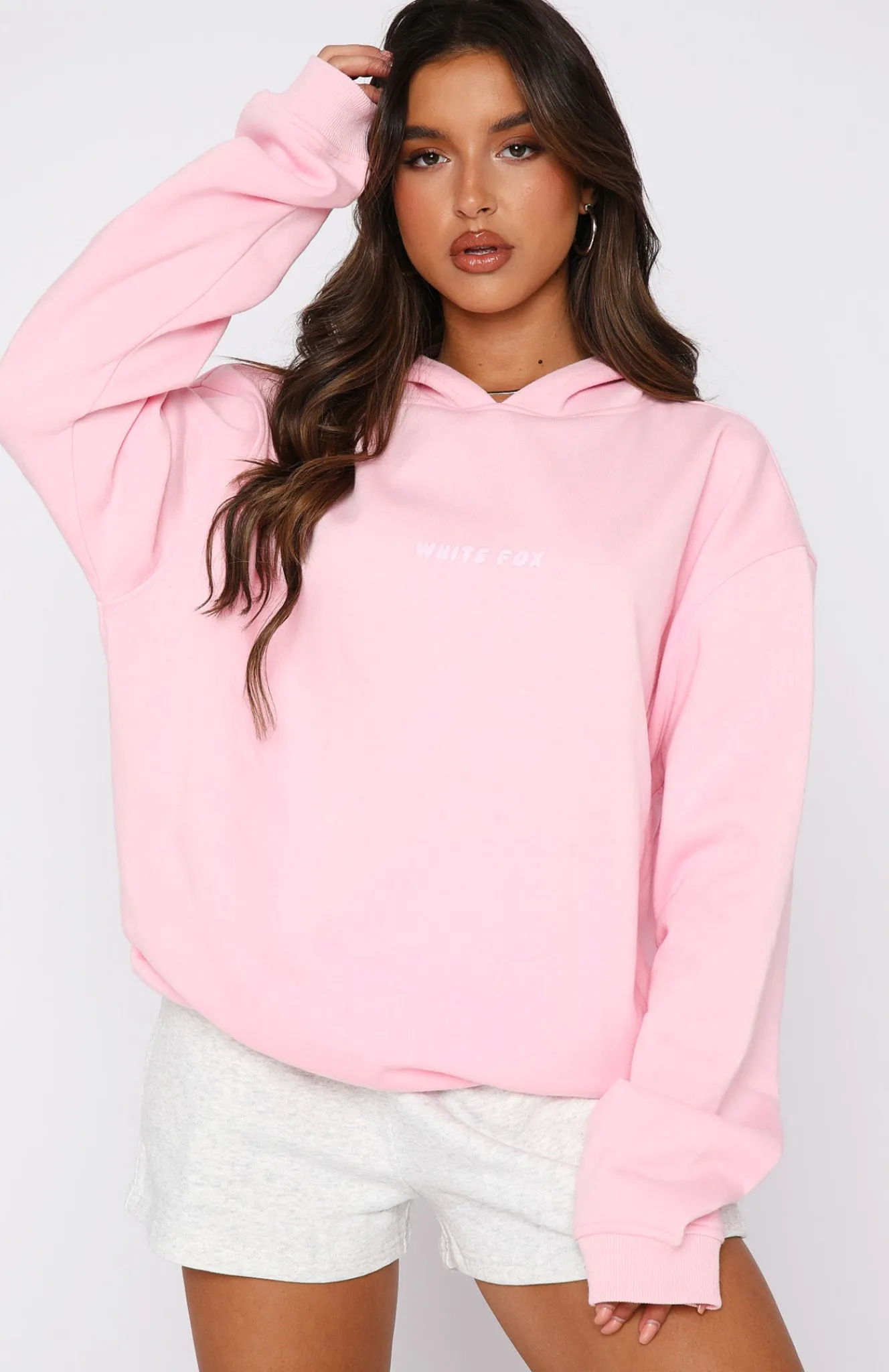 Jackets & Blazers | White Fox Boutique Leisure Series Oversized Hoodie Posy pink