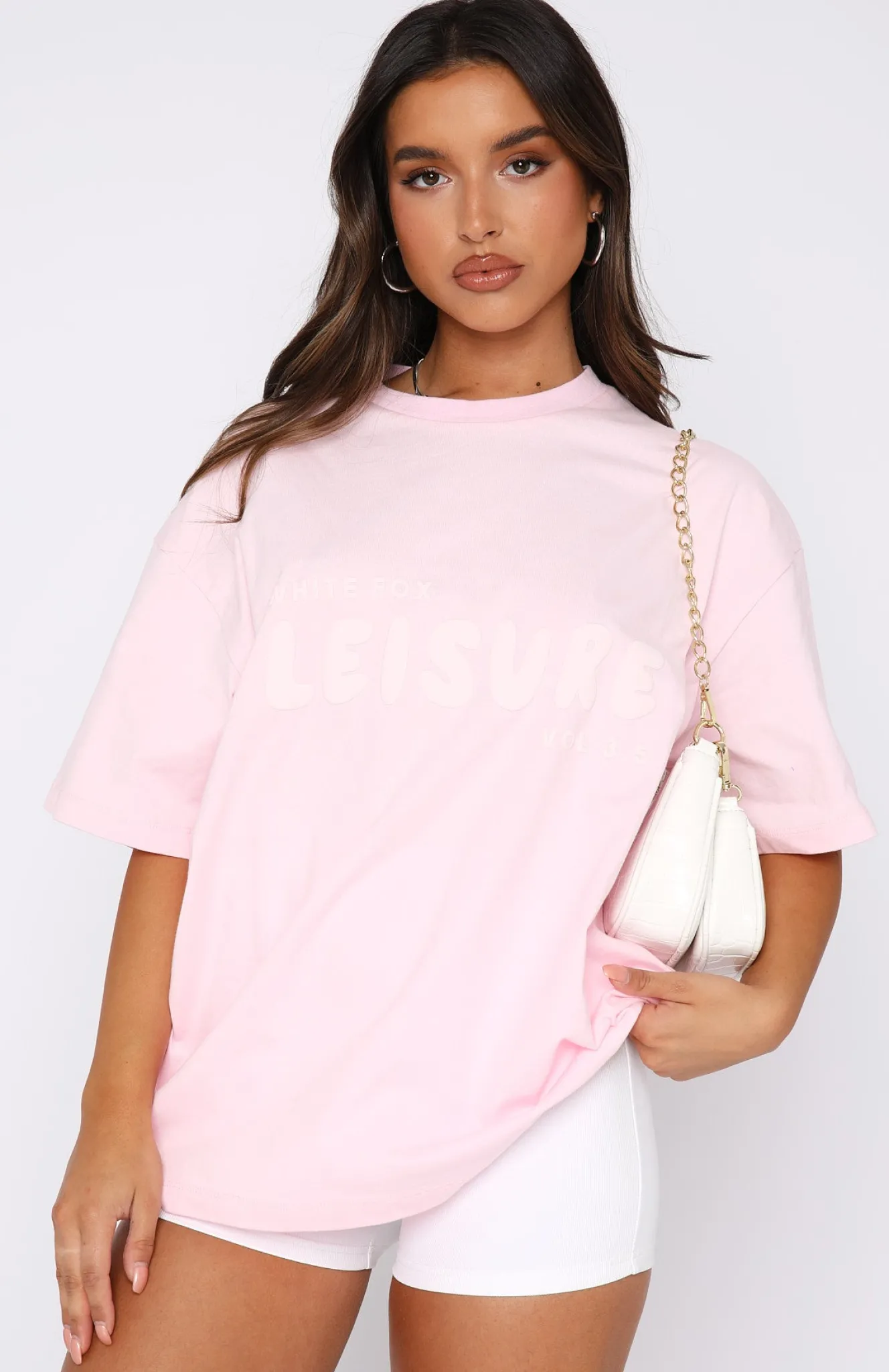Shirts & Blouses | White Fox Boutique Leisure Series Oversized Tee Posy pink