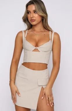 Shirts & Blouses | White Fox Boutique Let's Go Out Bustier Beige nude