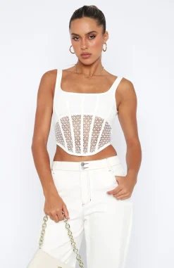 Shirts & Blouses | White Fox Boutique Let's Part Ways Bustier white