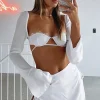 Shirts & Blouses | White Fox Boutique Level Up Long Sleeve Crop white