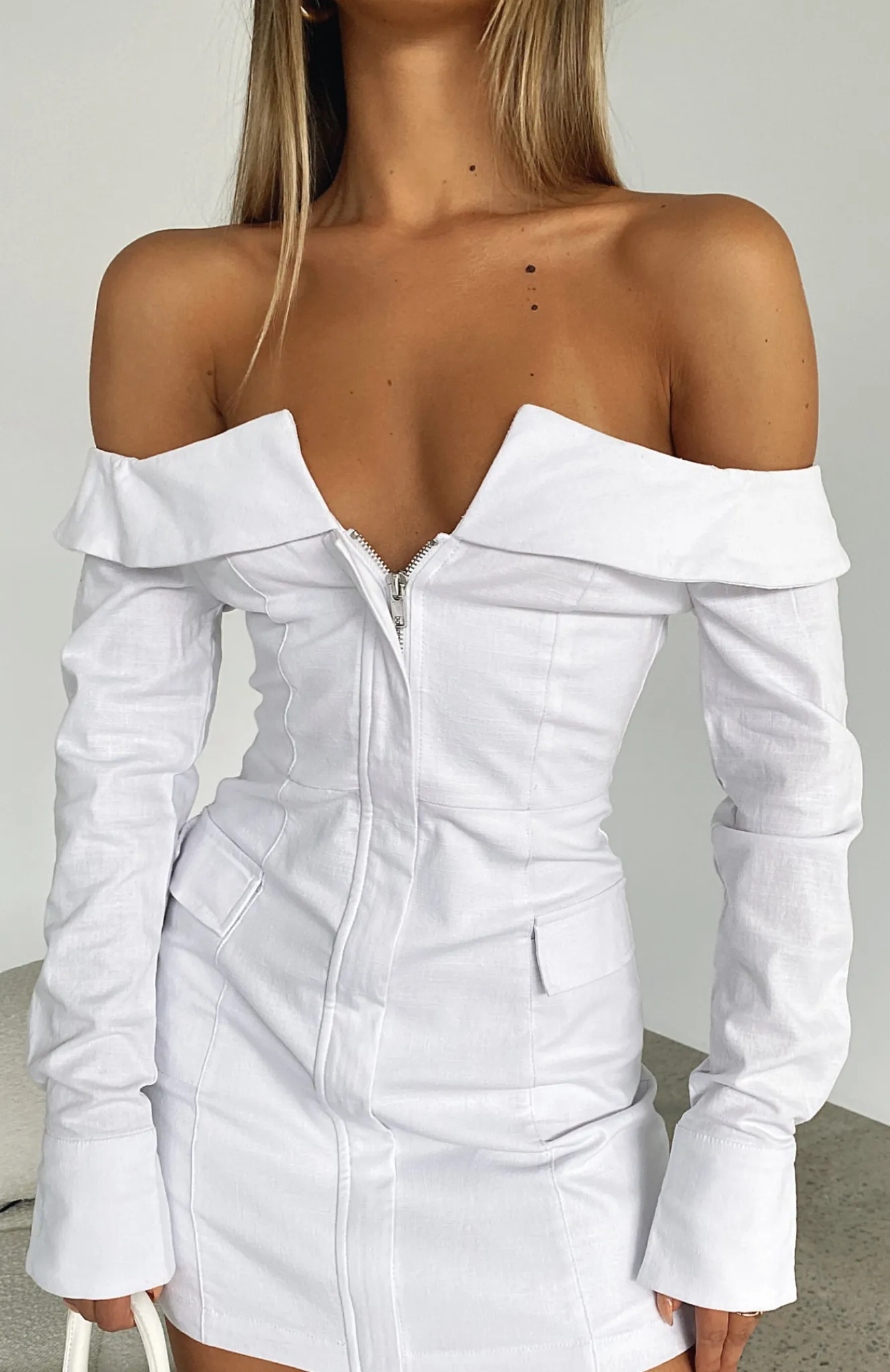 Long Sleeve Dresses | White Fox Boutique Life's A Party Mini Dress white