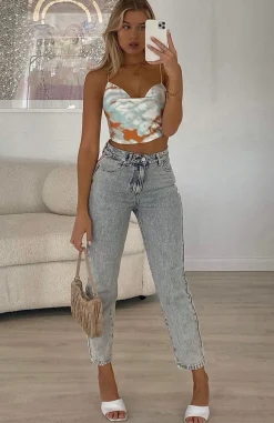 Denim | White Fox Boutique Like Duh! Boyfriend Jeans Washed Denim blue