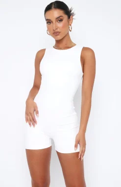 Restocked | White Fox Boutique Live Freely Playsuit white