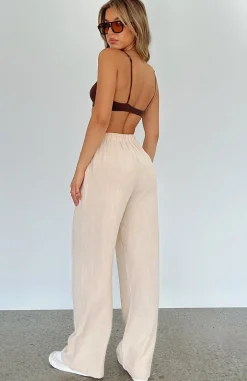 Pants | White Fox Boutique Live It Up Linen Pants Beige nude