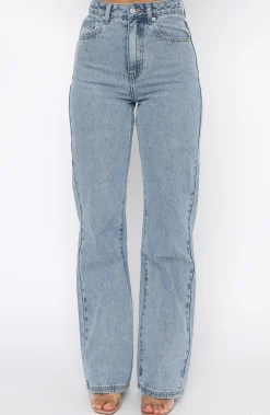 Denim | White Fox Boutique Long Way To Go Jeans Washed blue