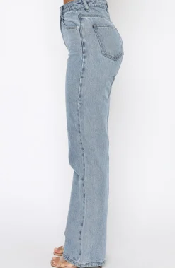 Denim | White Fox Boutique Long Way To Go Jeans Washed blue