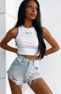 Shirts & Blouses | White Fox Boutique Look Both Ways Crop white