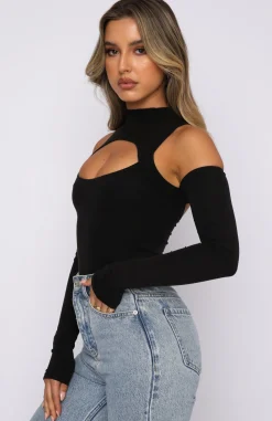Shirts & Blouses | White Fox Boutique Losing Touch Long Sleeve Bodysuit black
