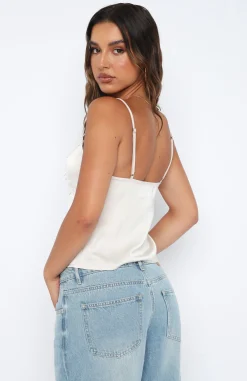 Shirts & Blouses | White Fox Boutique Lost In Your Light Top Pearl white
