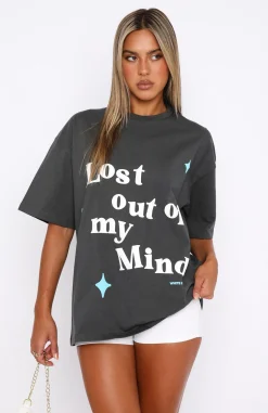 Shirts & Blouses | White Fox Boutique Lost Out Here Oversized Tee Charcoal grey