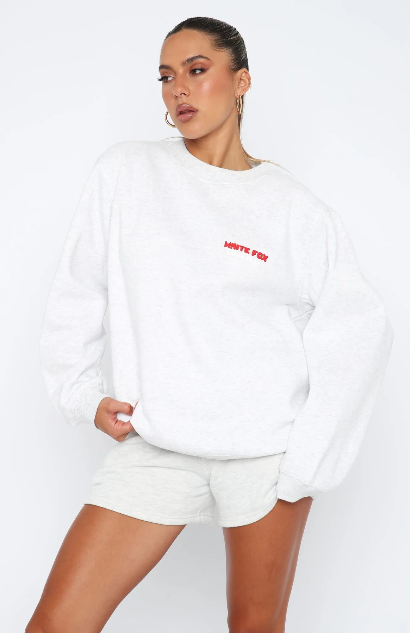 Jackets & Blazers | White Fox Boutique Love Club Oversized Sweater Marle grey