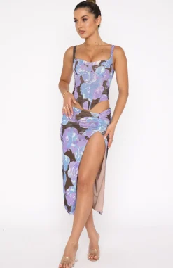 Shirts & Blouses | White Fox Boutique Love Faces Bustier Indigo purple