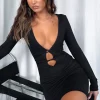 Restocked | White Fox Boutique Love Fool Long Sleeve Mini Dress black
