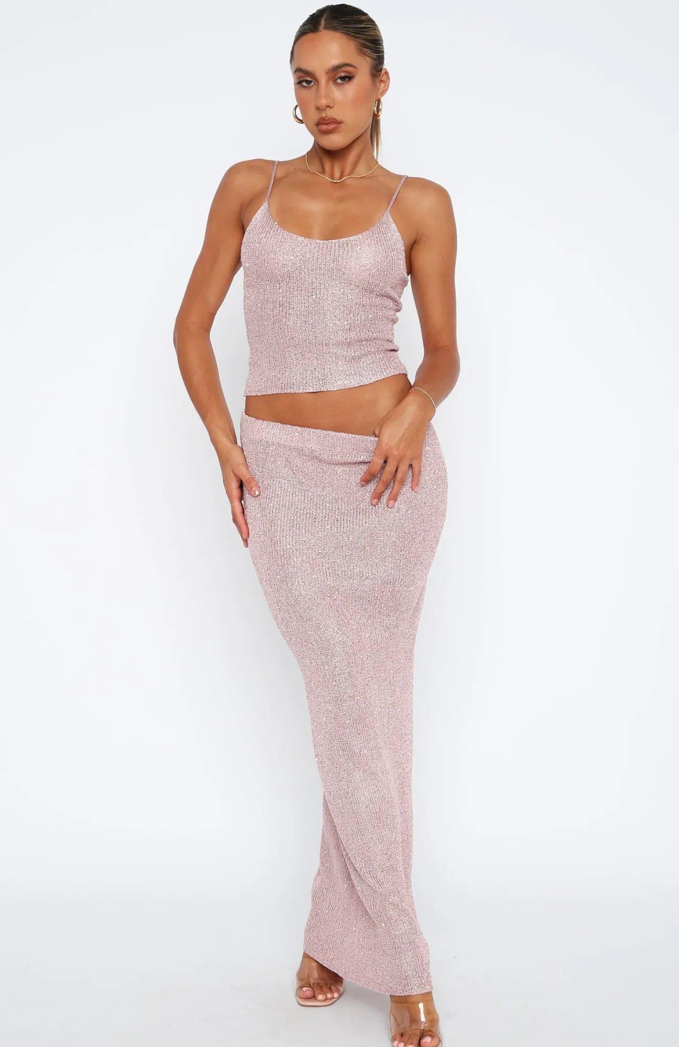 Shirts & Blouses | White Fox Boutique Love Galore Sequin Top pink