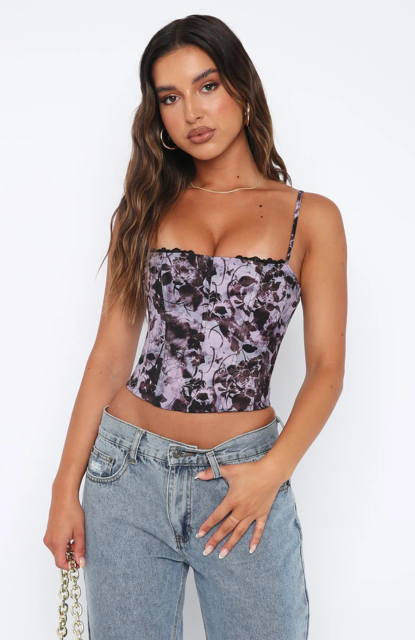 Shirts & Blouses | White Fox Boutique Love Me Harder Bustier Lilac Dahlia purple