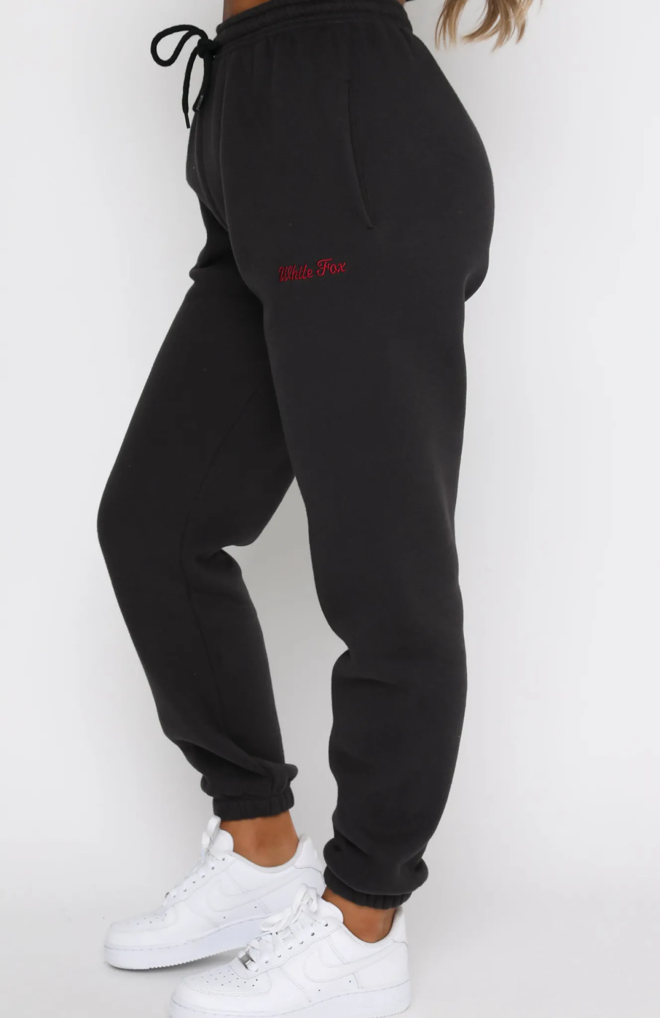 Sweatpants | White Fox Boutique Love Me Right Sweatpants Charcoal grey