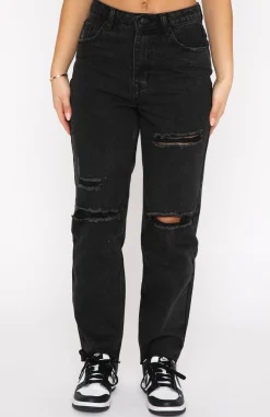 Denim | White Fox Boutique Love Stoned Boyfriend Jeans Vintage black