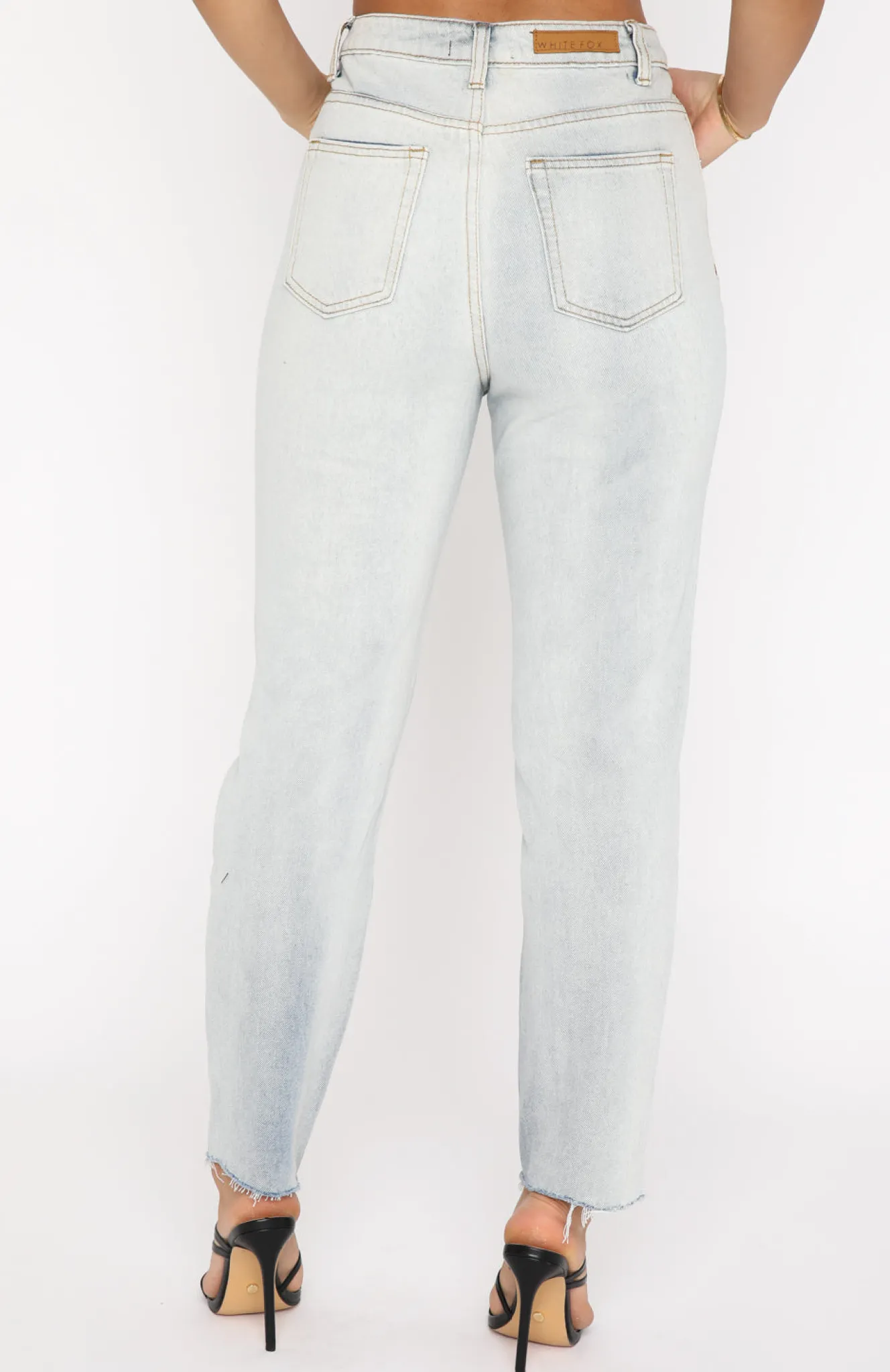Denim | White Fox Boutique Love Stoned Boyfriend Jeans Light blue