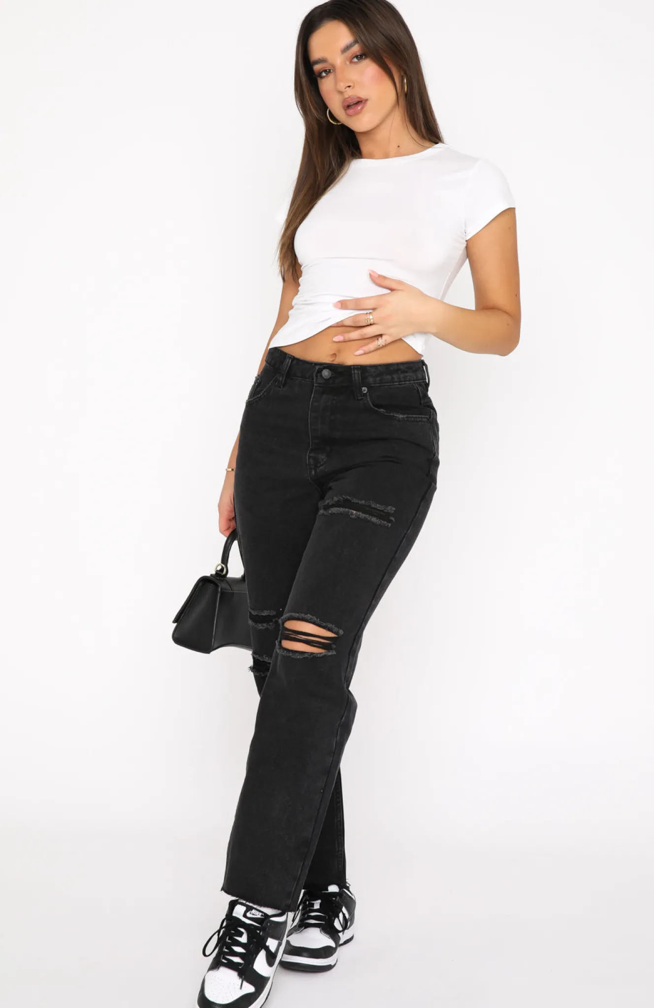 Denim | White Fox Boutique Love Stoned Boyfriend Jeans Vintage black