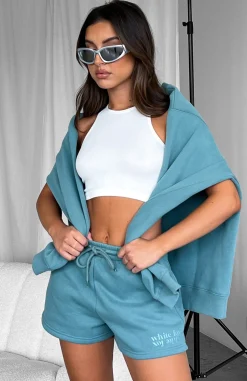 Shorts | White Fox Boutique Made You Smile Lounge Shorts Teal green