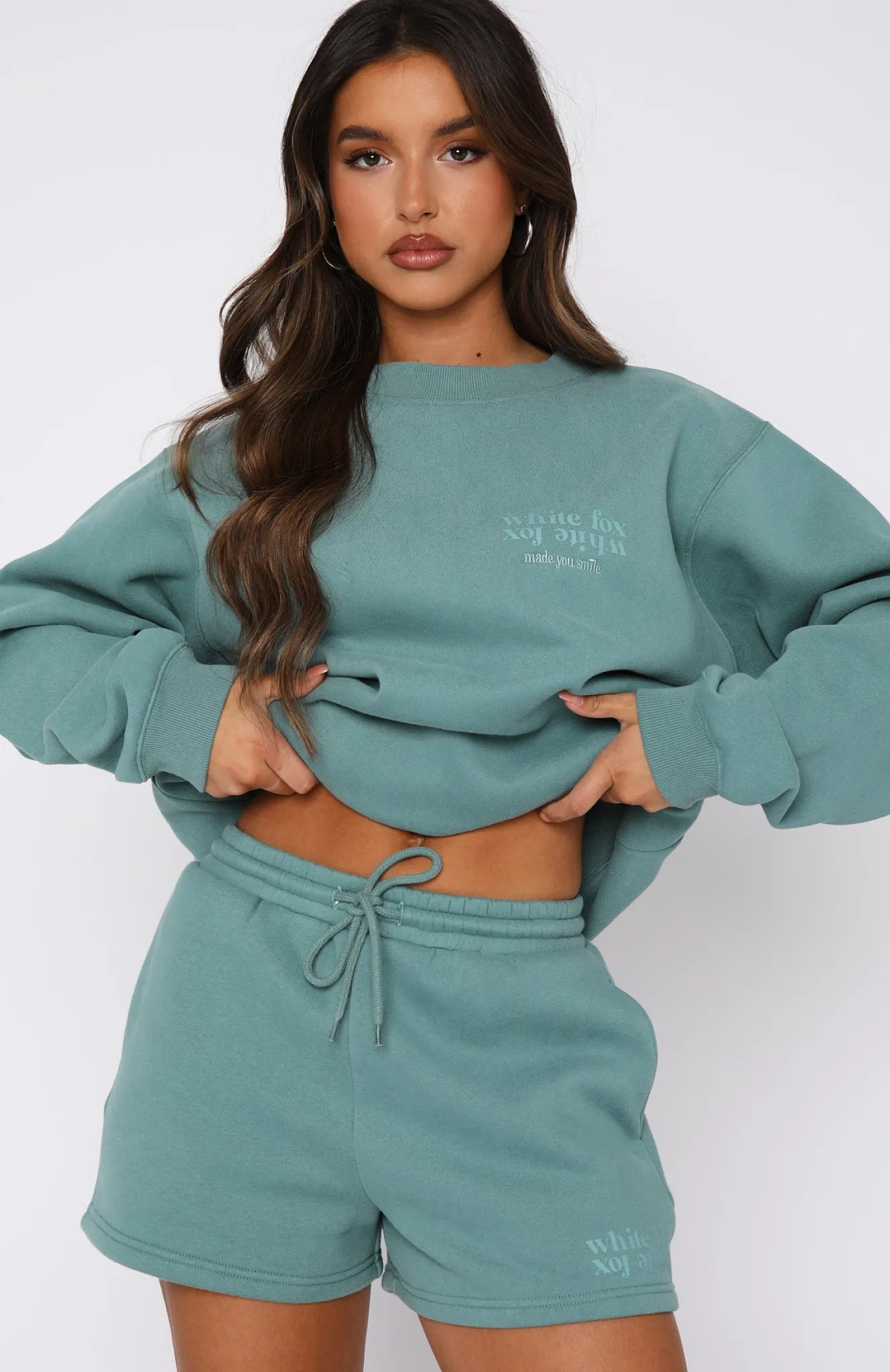 Shorts | White Fox Boutique Made You Smile Lounge Shorts Teal green