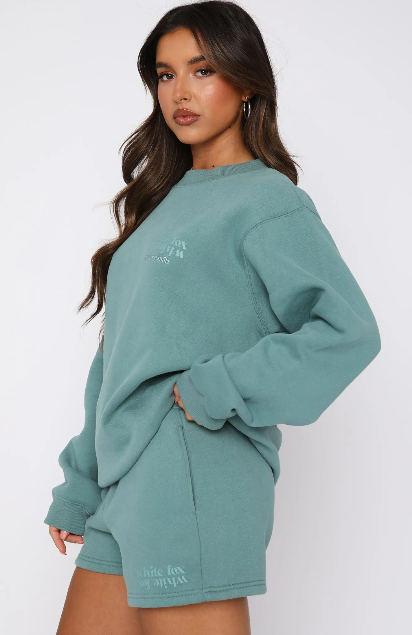 Shorts | White Fox Boutique Made You Smile Lounge Shorts Teal green