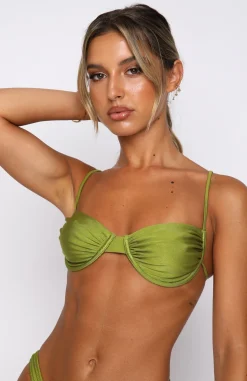 Bikini Tops | White Fox Boutique Magic In The Hamptons Bikini Top Shiny Olive green