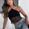 Shirts & Blouses | White Fox Boutique Make A Statement Halter Top black