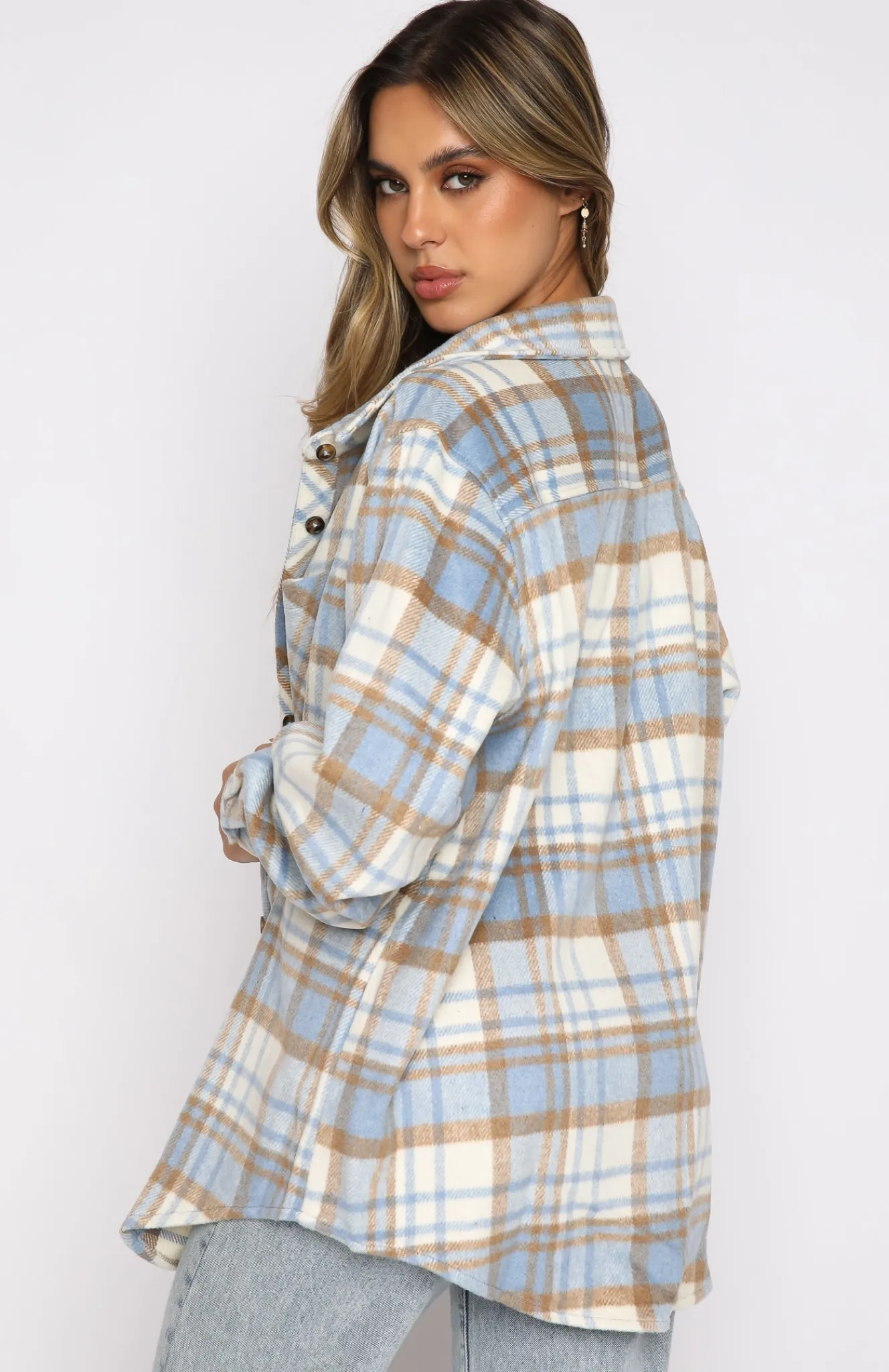 Jackets & Blazers | White Fox Boutique Make It Better Plaid Shirt blue