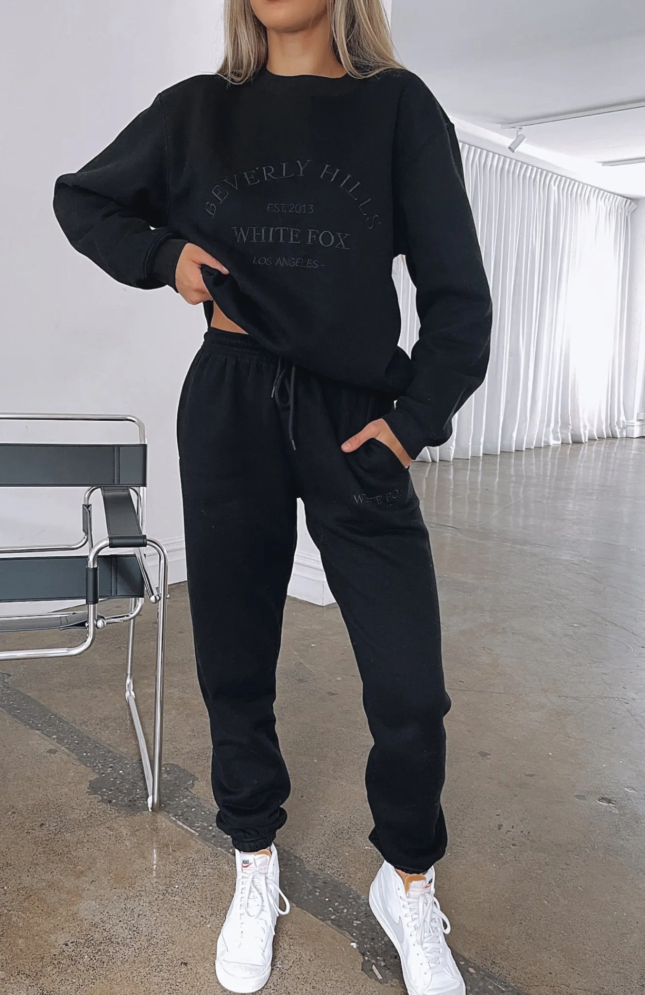 Sweatpants | White Fox Boutique Make You Mine Sweatpants black