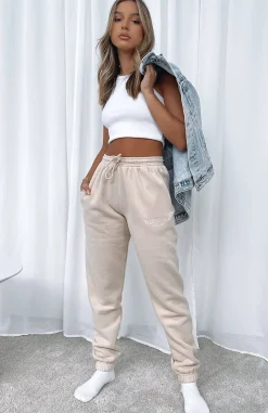 Sweatpants | White Fox Boutique Make You Mine Sweatpants Sand nude