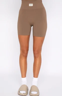 Shorts | White Fox Boutique Making Moves Seamless High Waisted Shorts Dolce brown
