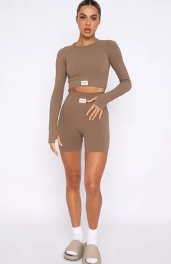 Shorts | White Fox Boutique Making Moves Seamless High Waisted Shorts Dolce brown