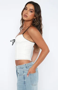 Shirts & Blouses | White Fox Boutique Man Down Bustier white