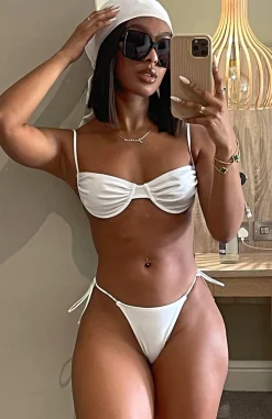 Bikini Bottoms | White Fox Boutique Margarita Hour Bottoms Shiny white