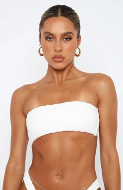 Bikini Tops | White Fox Boutique Midnight Swim Bikini Top Terry white