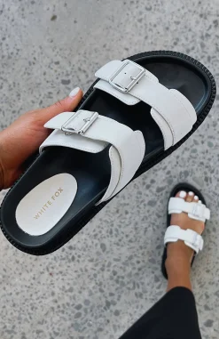 Slides | White Fox Boutique Mila Slides Bone white