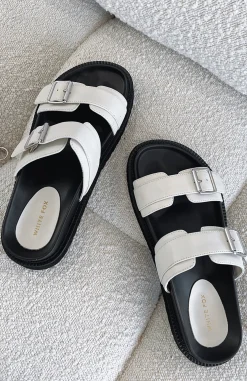 Slides | White Fox Boutique Mila Slides Bone white