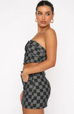 Shirts & Blouses | White Fox Boutique Mind Of My Own Crop Check black