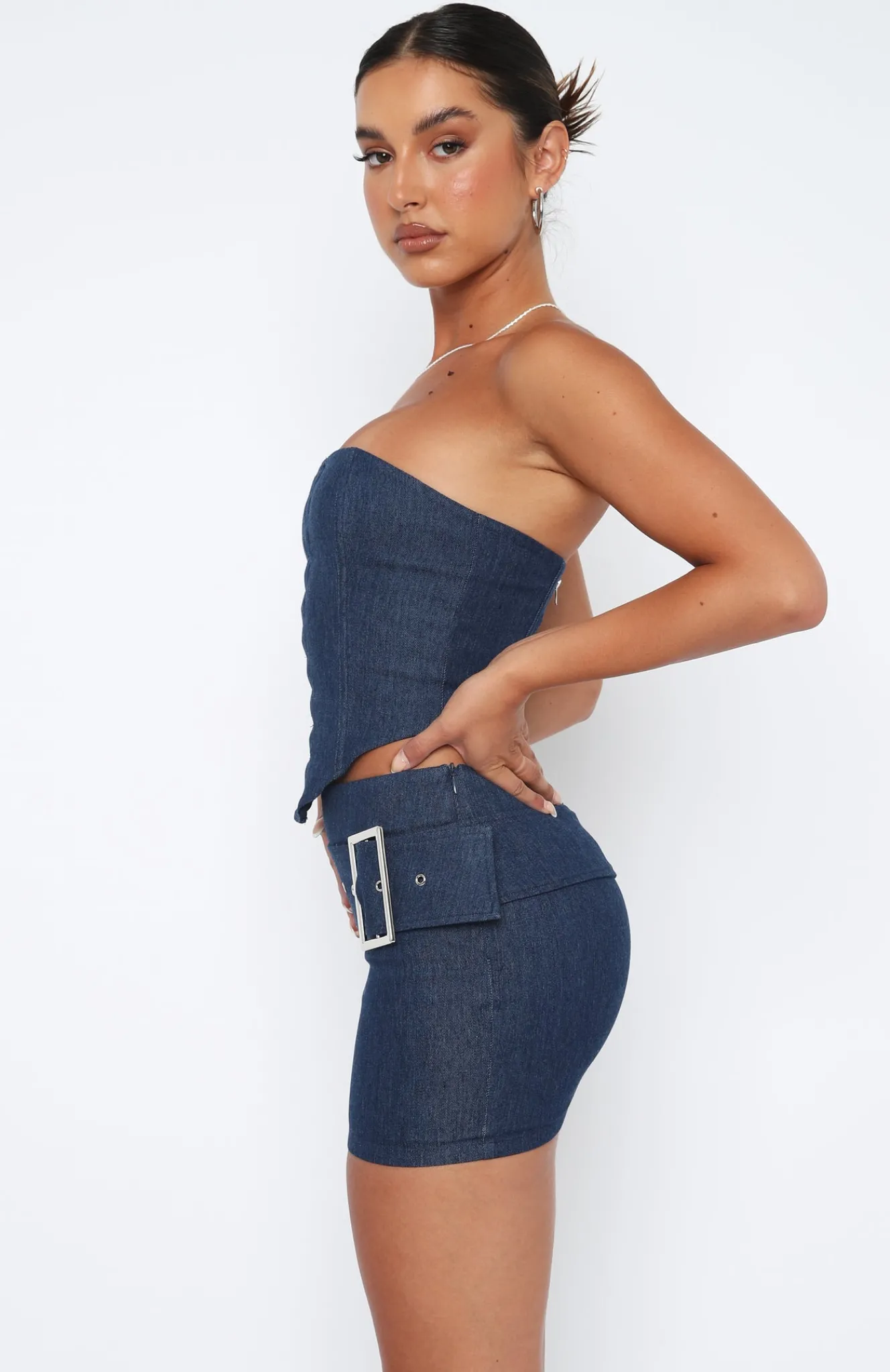 Denim | White Fox Boutique Miss You More Mini Skirt blue