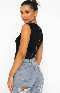 Shirts & Blouses | White Fox Boutique Mixed Ties Corset Tank black